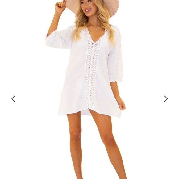 NEW Sea Spice women’s bathing suit white size XL coverup resort beach cr… - Picture 3 of 7